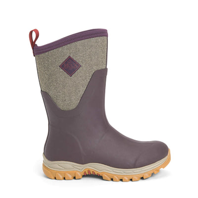 Damen Arctic Sport II Kurzstiefel Weinrot-Fischgraetmuster