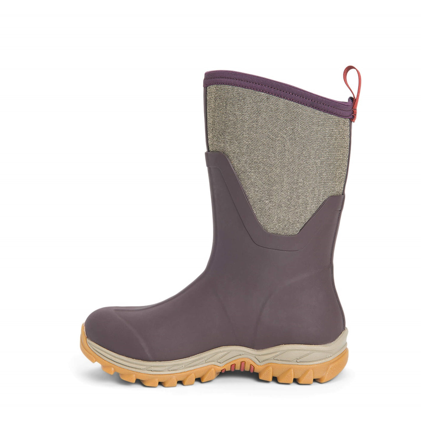 Damen Arctic Sport II Kurzstiefel Weinrot-Fischgraetmuster