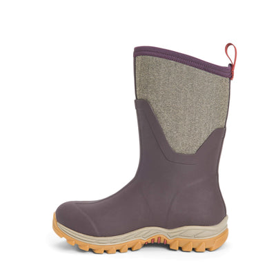 Damen Arctic Sport II Kurzstiefel Weinrot-Fischgraetmuster