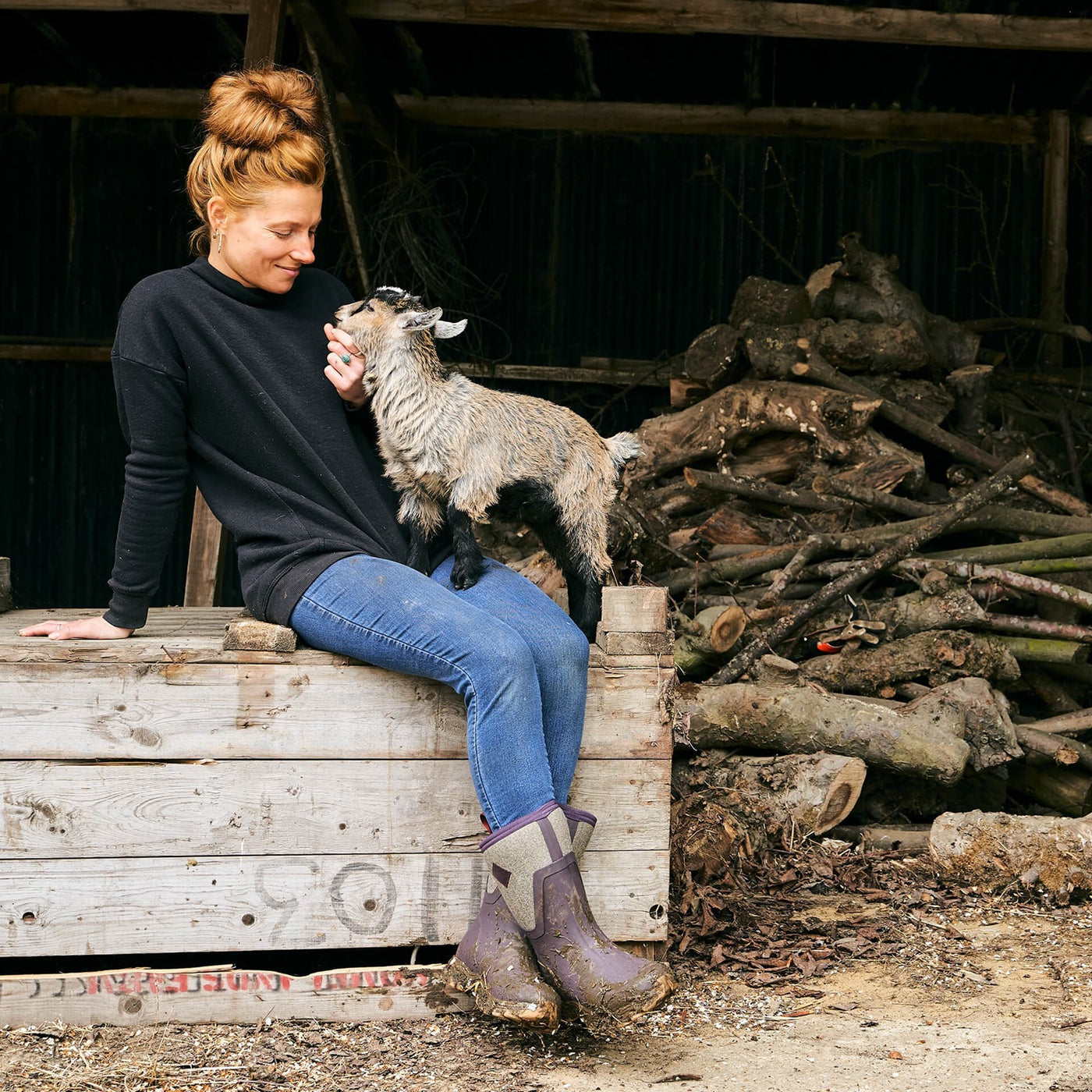 Damen Arctic Sport II Kurzstiefel Weinrot-Fischgraetmuster