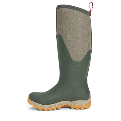 Damen Arctic Sport II Stiefel Olivgruen-Fischgraetmuster