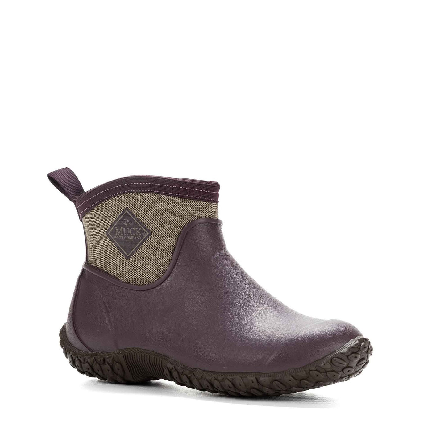 Damen RHS Muckster II Ankleboots Weinrot-Fischgraetmuster
