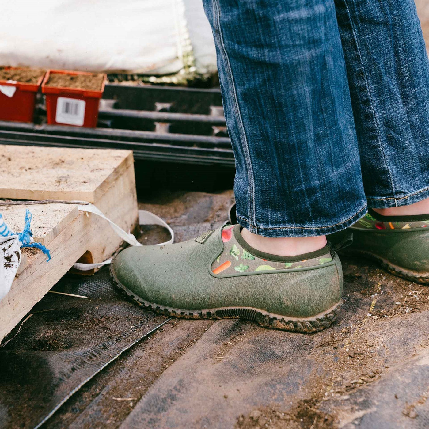 Damen RHS Muckster II Schuhe Gruen-Gemuese-Print