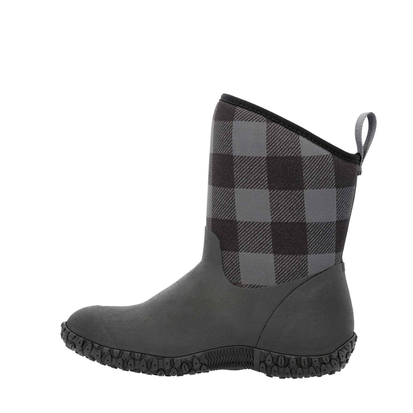 Damen RHS Muckster II Kurzstiefel Schwarz-Grau-Karomuster