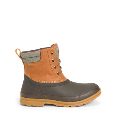 Damen Muck Originals Duck Leder-Kurzstiefel mit Schnürung Hellbraun