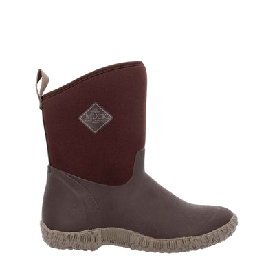 Damen RHS Muckster II Kurzstiefel Braun-Creme-Kunstfell