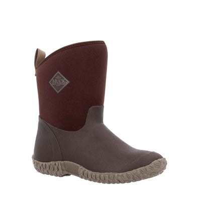 Damen RHS Muckster II Kurzstiefel Braun-Creme-Kunstfell