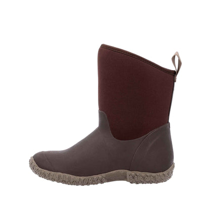 Damen RHS Muckster II Kurzstiefel Braun-Creme-Kunstfell