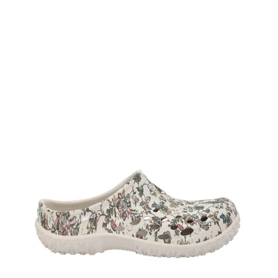 Damen Muckster Lite Clogs Hellgrau-Blumenmuster