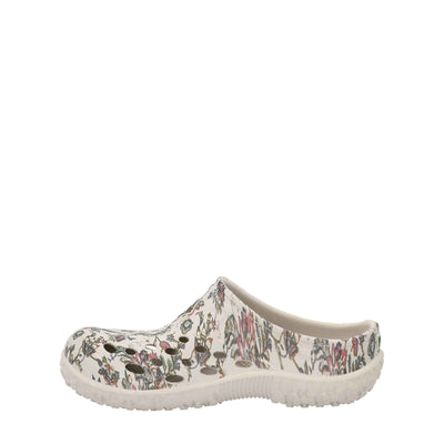 Damen Muckster Lite Clogs Hellgrau-Blumenmuster