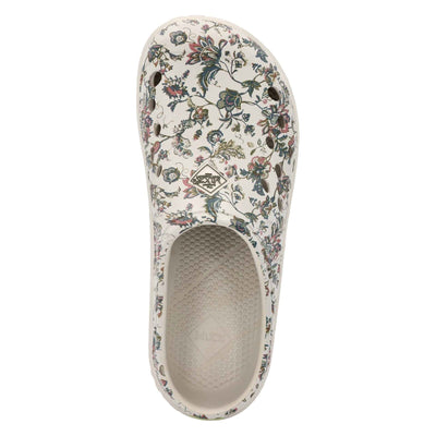 Damen Muckster Lite Clogs Hellgrau-Blumenmuster