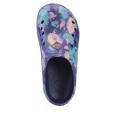 Damen Muckster Lite Clogs Marineblau-Blumenmuster