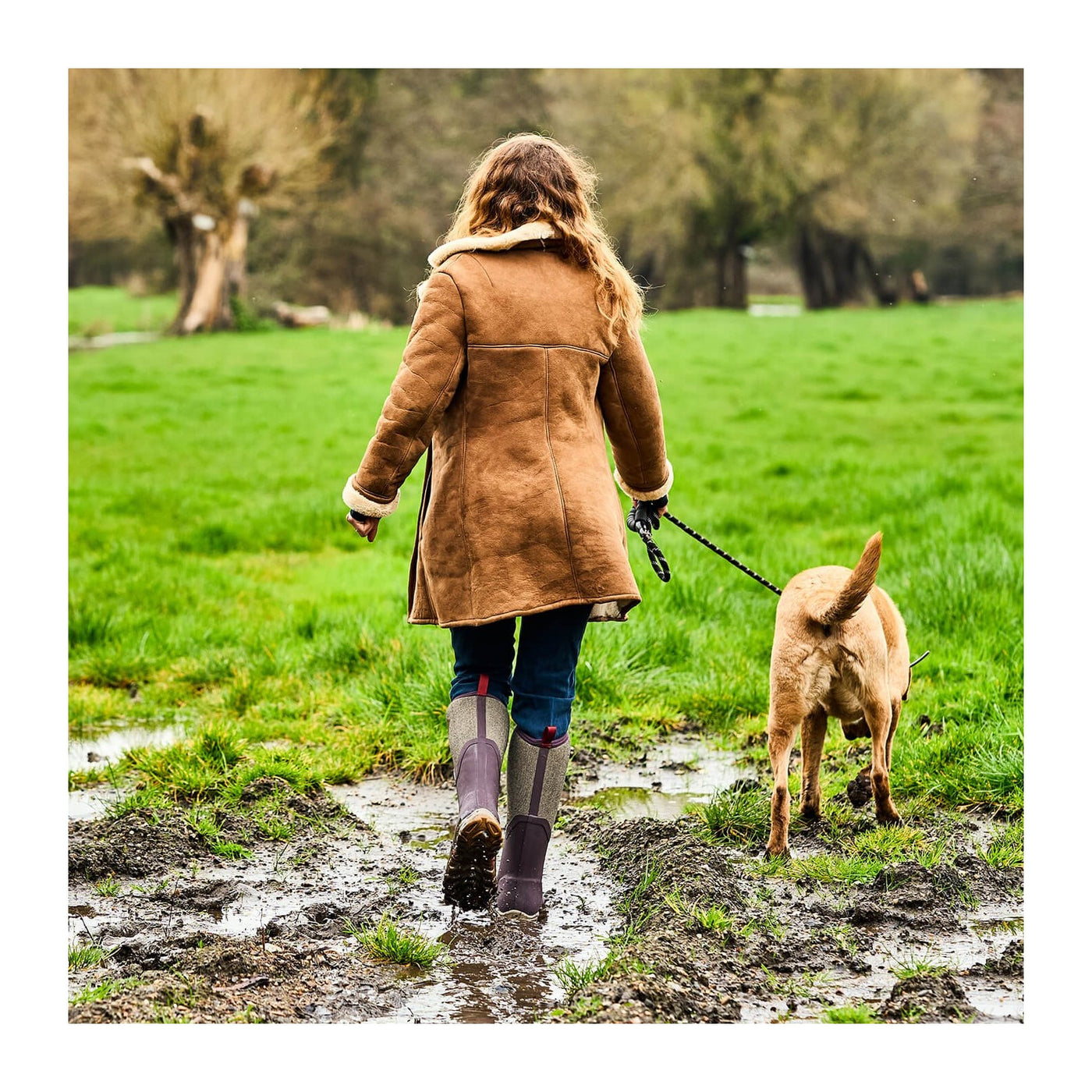 Damen Arctic Sport II Stiefel Weinrot-Fischgraetmuster