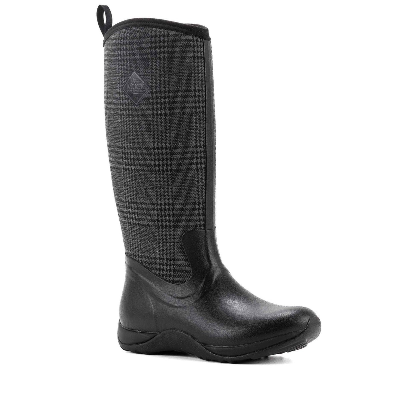 Damen Arctic Adventure Stiefel Schwarz-Karomuster