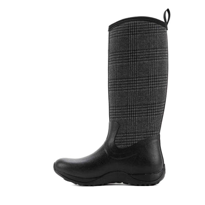 Damen Arctic Adventure Stiefel Schwarz-Karomuster
