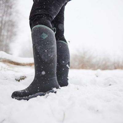 Damen Arctic Sport II Stiefel Schwarz/Karomuster