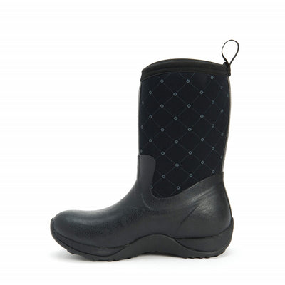Damen Arctic Weekend Kurzstiefel Schwarz/Rautenmuster