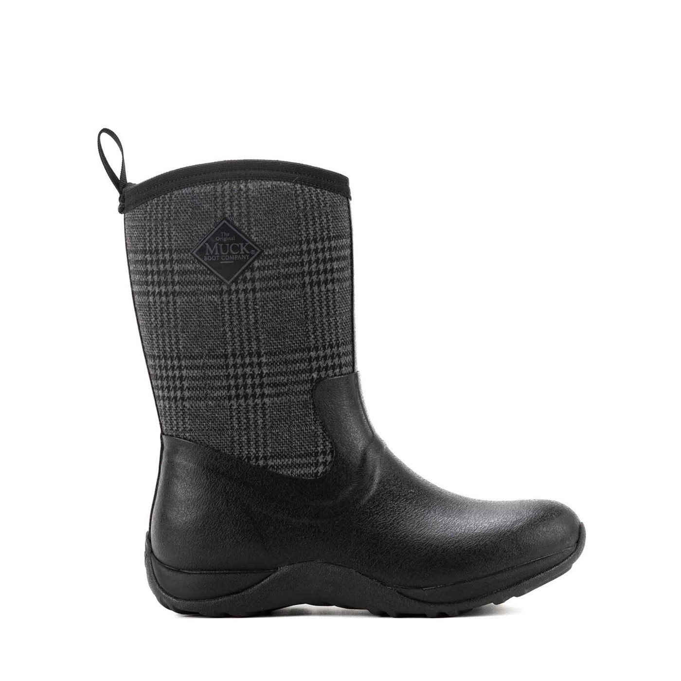 Damen Arctic Weekend Kurzstiefel Schwarz/Karomuster