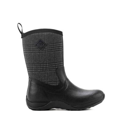 Damen Arctic Weekend Kurzstiefel Schwarz/Karomuster
