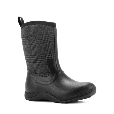 Damen Arctic Weekend Kurzstiefel Schwarz/Karomuster