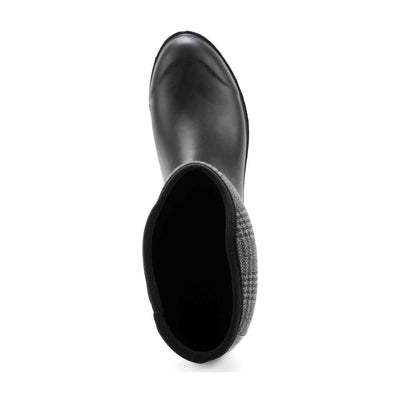 Damen Derby Stiefel Schwarz/Karomuster