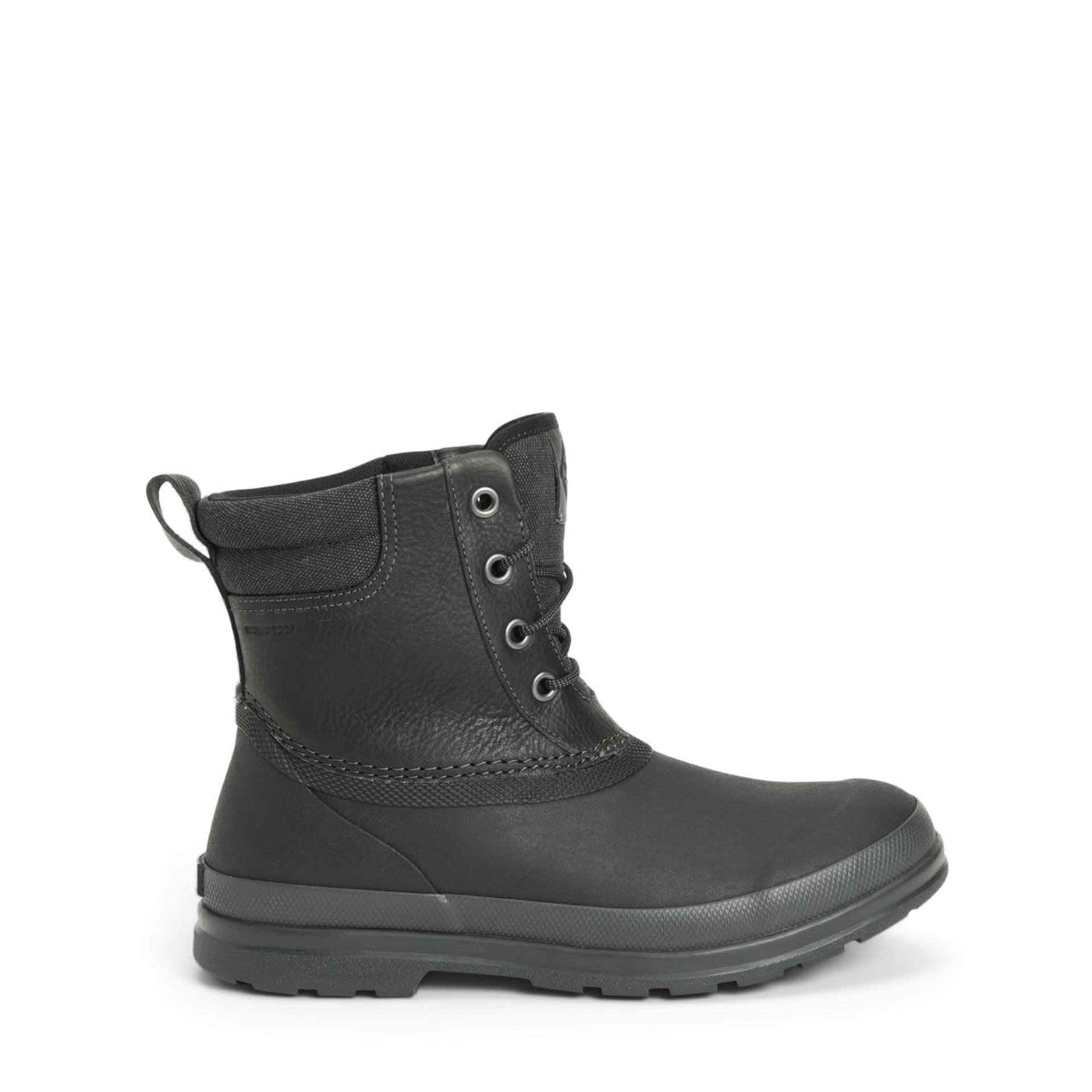 Herren Muck Originals Duck Leder-Kurzstiefel mit Schnürung Schwarz