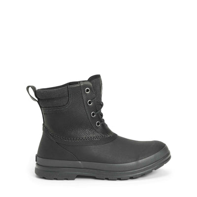 Herren Muck Originals Duck Leder-Kurzstiefel mit Schnürung Schwarz