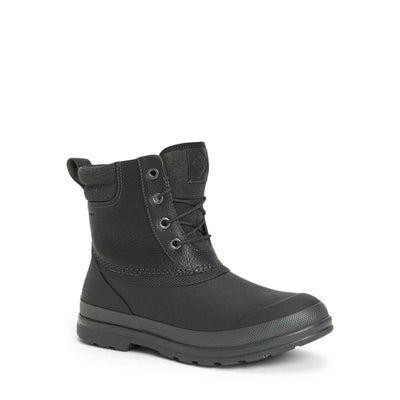 Herren Muck Originals Duck Leder-Kurzstiefel mit Schnürung Schwarz