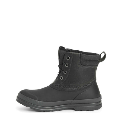 Herren Muck Originals Duck Leder-Kurzstiefel mit Schnürung Schwarz
