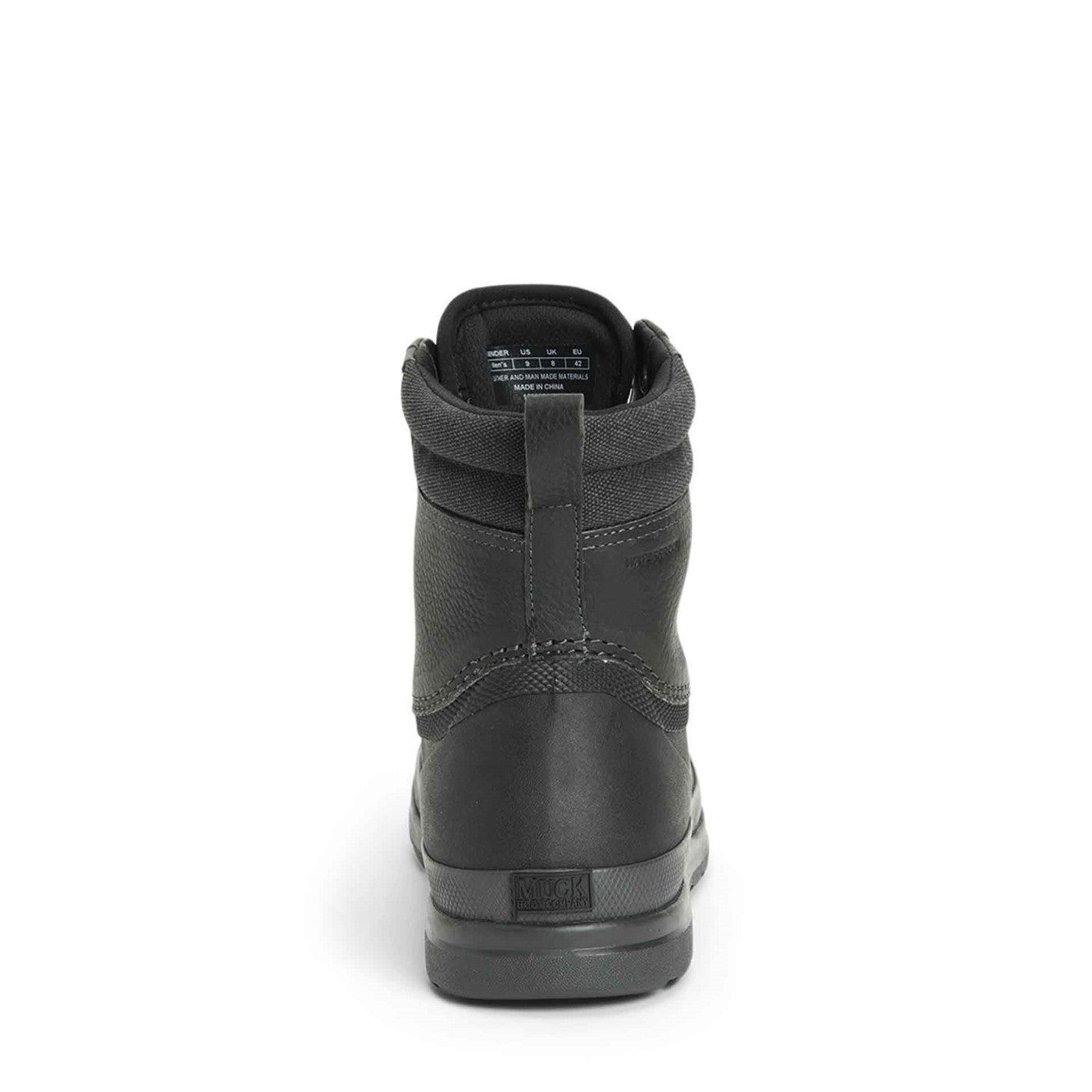 Herren Muck Originals Duck Leder-Kurzstiefel mit Schnürung Schwarz