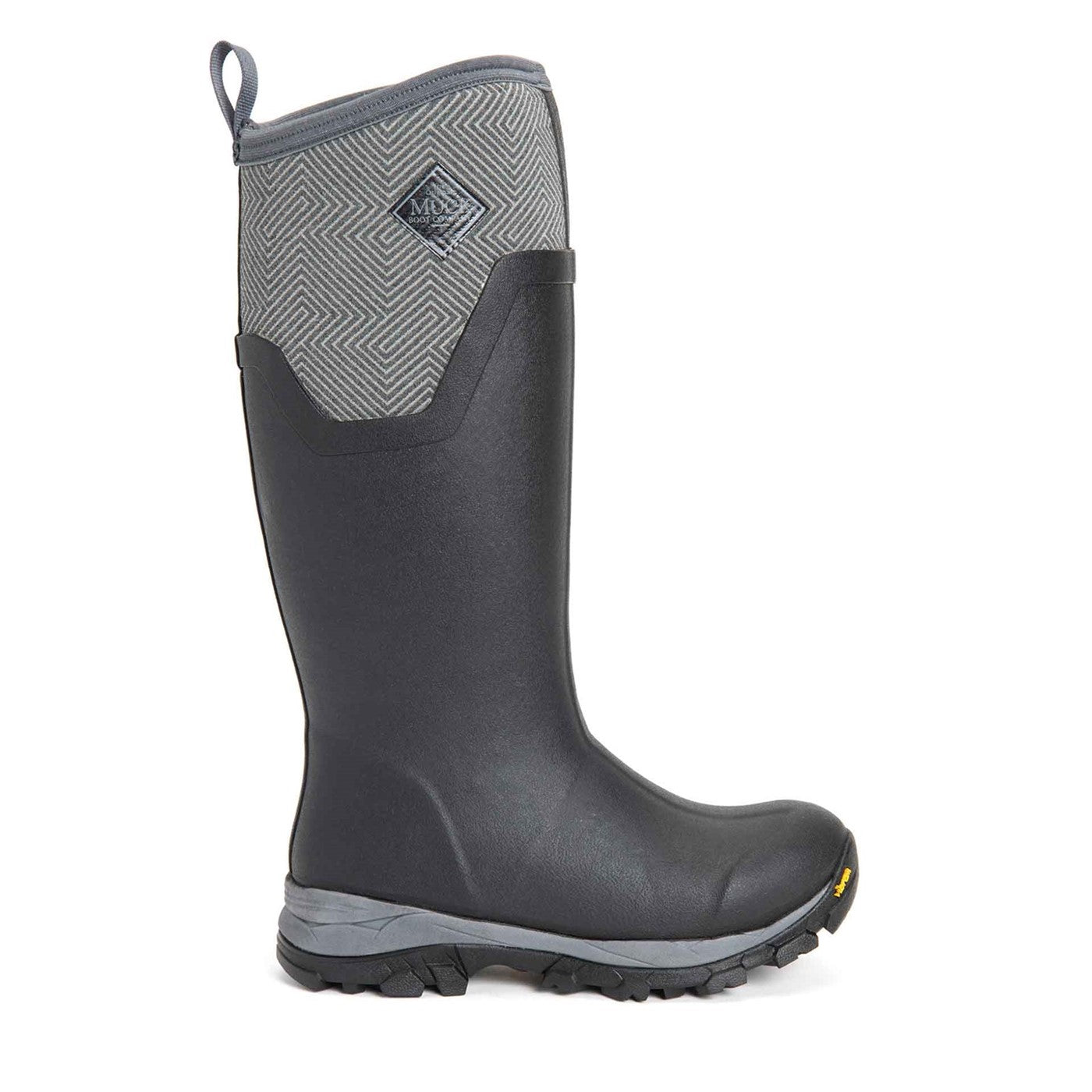 Damen Arctic Ice Vibram AG All Terrain Stiefel Grau mit geometrischem Druck