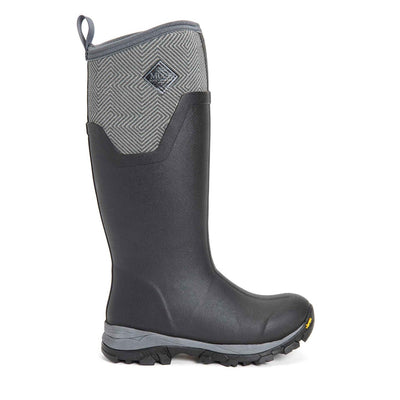 Damen Arctic Ice Vibram AG All Terrain Stiefel Grau mit geometrischem Druck