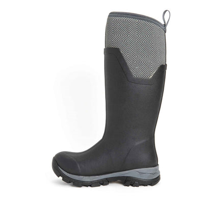 Damen Arctic Ice Vibram AG All Terrain Stiefel Grau mit geometrischem Druck