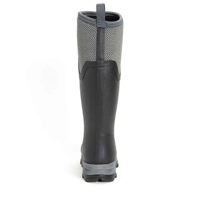 Damen Arctic Ice Vibram AG All Terrain Stiefel Grau mit geometrischem Druck