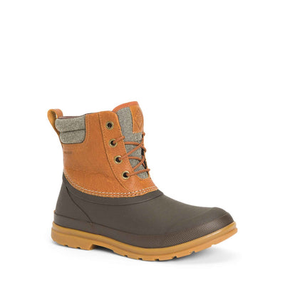 Damen Muck Originals Duck Leder-Kurzstiefel mit Schnürung Hellbraun