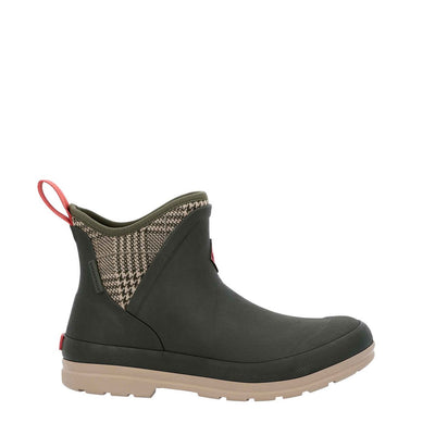 Damen Muck Originals Ankleboots mit Anziehlasche Moosgrün/Karomuster