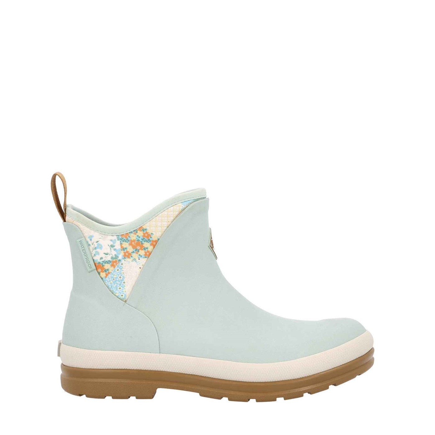 Damen Muck Originals Ankleboots mit Anziehlasche Blau/Blumen-Patchworkmuster