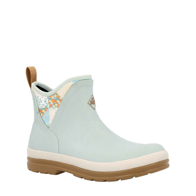 Damen Muck Originals Ankleboots mit Anziehlasche Blau/Blumen-Patchworkmuster