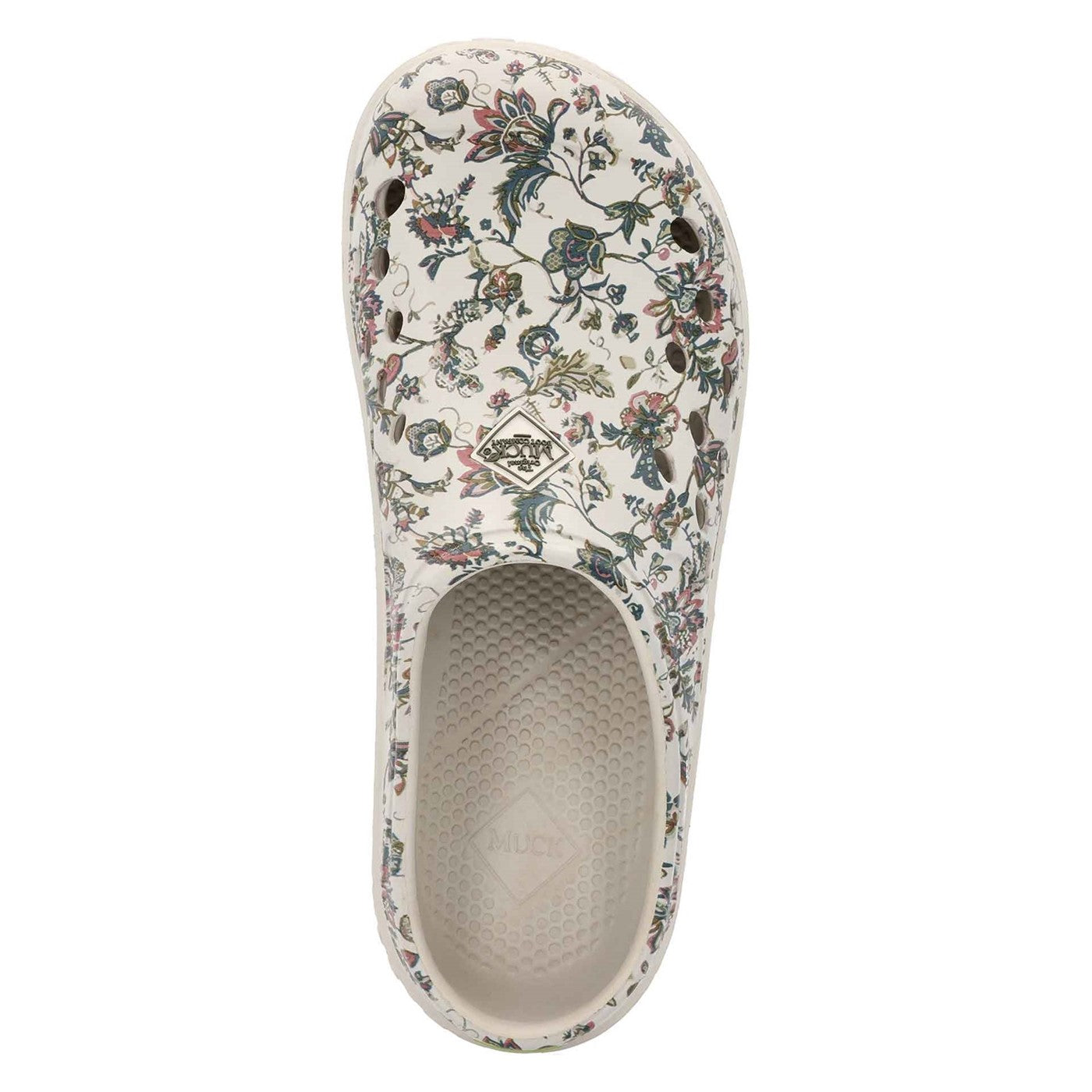 Damen Muckster Lite Clogs Hellgrau/Blumenmuster