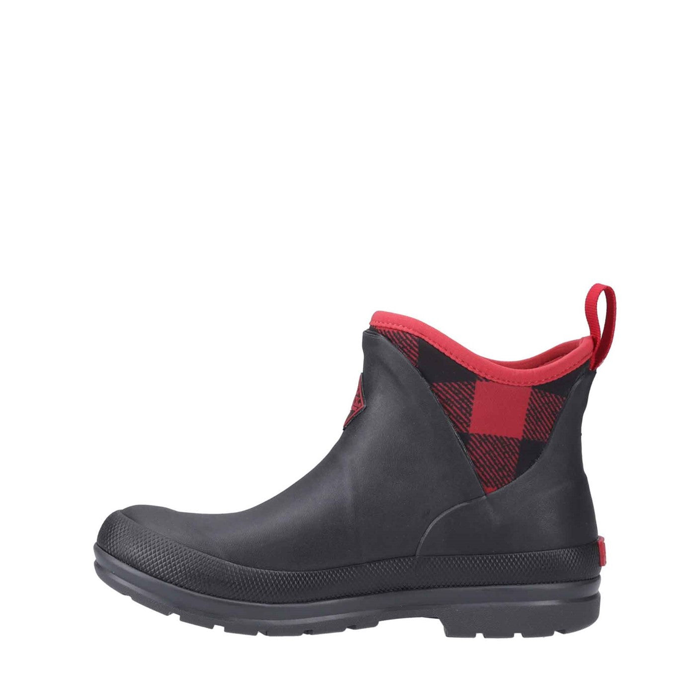 Damen Muck Originals Ankleboots mit Anziehlasche Schwarz/Büffel/Karomuster