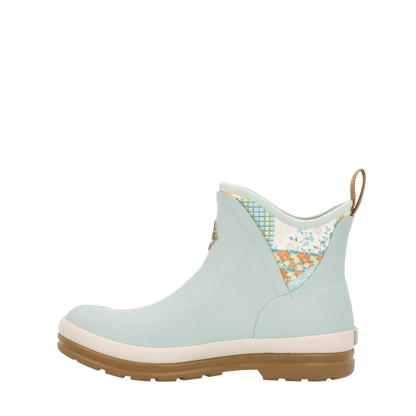 Damen Muck Originals Ankleboots mit Anziehlasche Blau/Blumen-Patchworkmuster